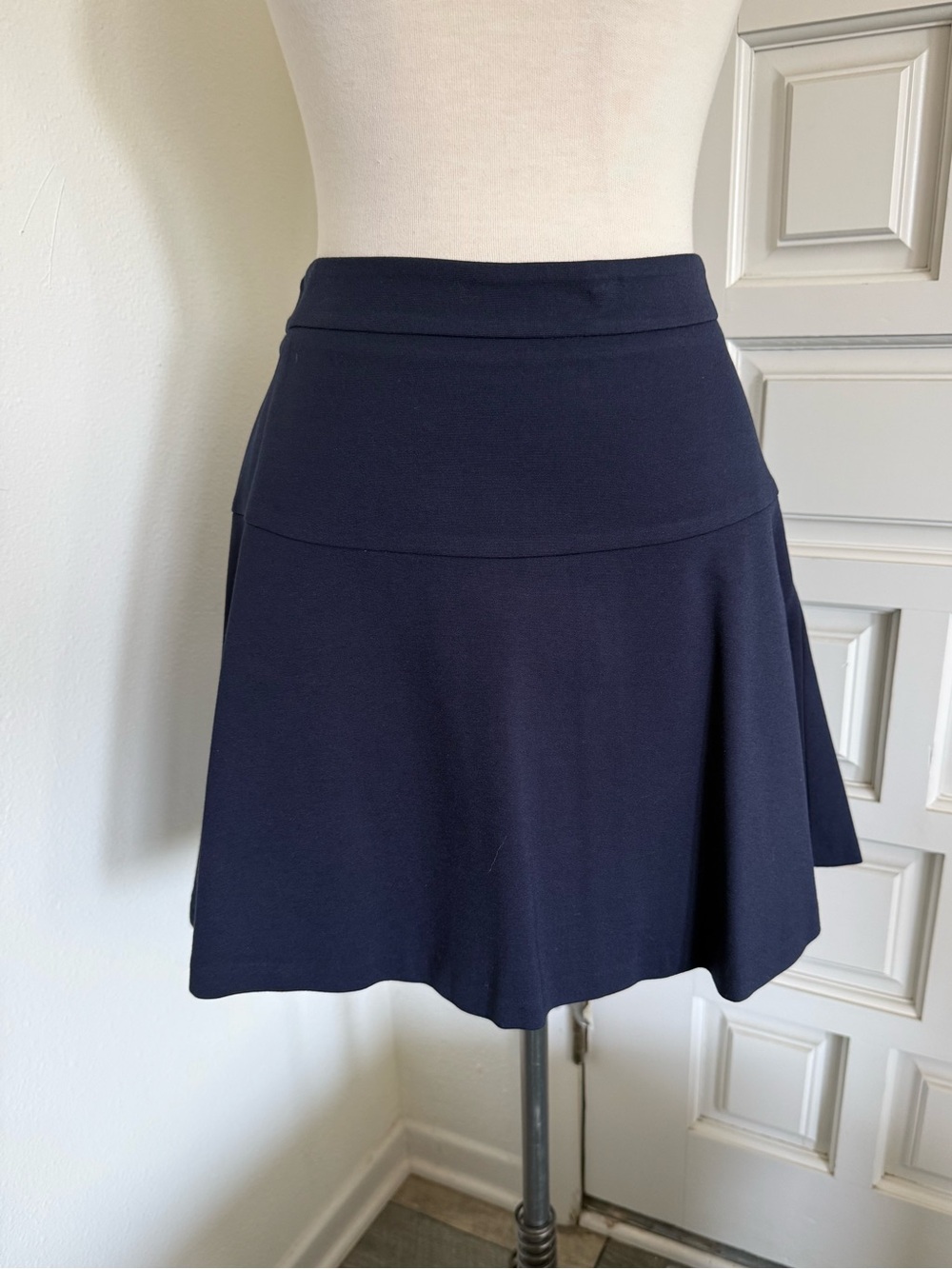 Banana Republic Navy Blue Circle Mini Skater Skirt Size 10